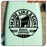 ROYAL ENFIELD - MADE LIKE A GUN STICKER. BUY VINYL STICKERS.