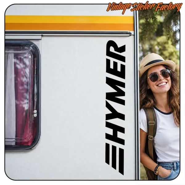 HYMER LOGO AUFKLEBER. KAUFEN SIE VINYLAUFKLEBER.