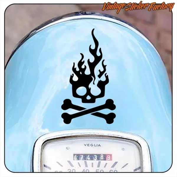 Pegatina SKULL FLAME. Comprar pegatinas.