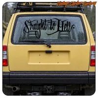 STRAIGHT TO HELL AUFKLEBER. KAUFEN SIE VINYLAUFKLEBER.