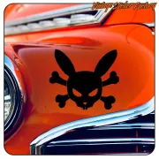 AUTOCOLLANT BUNNY SKULL. ACHETEZ DES AUTOCOLLANTS EN VINYLE.