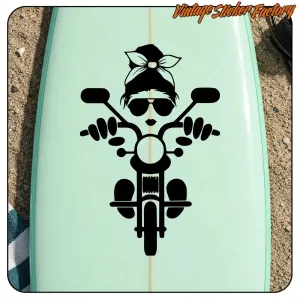 PIN UP BIKE AUFKLEBER. KAUFEN SIE VINYLAUFKLEBER.