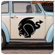 Pegatina VW Devil Rabbit | Vinilo Volkswagen Golf o Rabbit