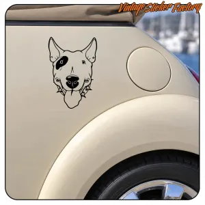 BULL TERRIER AUFKLEBER. KAUFEN SIE VINYLAUFKLEBER.