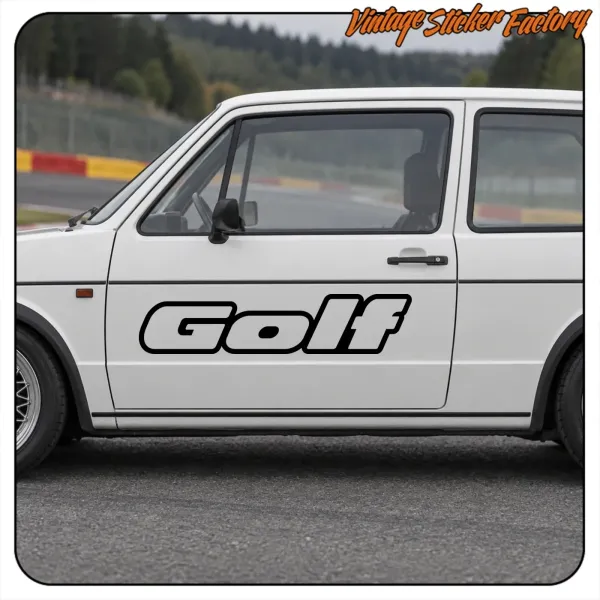 Autocollant logo VW Golf | Vinyle pour voiture Volkswagen