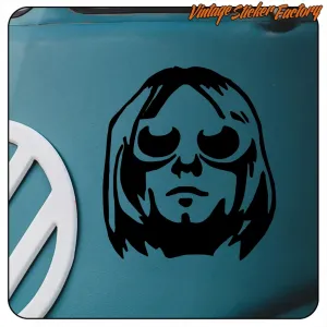 KURT COBAIN AUFKLEBER. KAUFEN SIE VINYLAUFKLEBER.