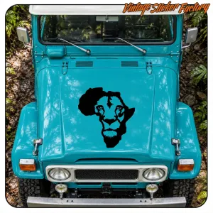 AUTOCOLLANT AFRICA LION. ACHETEZ DES AUTOCOLLANTS EN VINYLE.