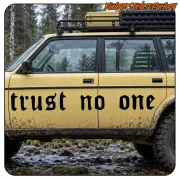 Pegatina TRUST NO ONE. Comprar pegatinas.