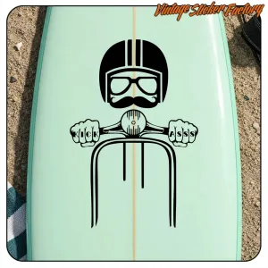 VESPA MOUSTACHE' STICKERS.