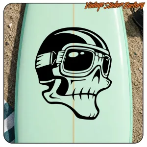 AUTOCOLLANT CAFE RACER HELMET SKULL. ACHETEZ DES AUTOCOLLANTS EN VINYLE.