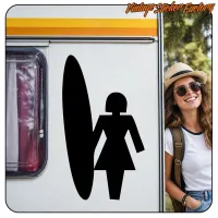 SURF GIRL 1 AUFKLEBER. KAUFEN SIE VINYLAUFKLEBER.