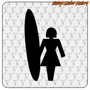 SURF GIRL 1 AUFKLEBER. KAUFEN SIE VINYLAUFKLEBER.