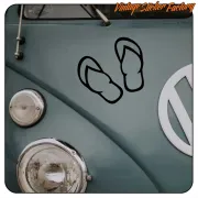 FLIP-FLOPS AUFKLEBER. KAUFEN SIE VINYLAUFKLEBER.