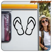 FLIP-FLOPS AUFKLEBER. KAUFEN SIE VINYLAUFKLEBER.