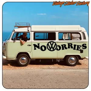 NO WORRIES AUFKLEBER. KAUFEN SIE VINYLAUFKLEBER.