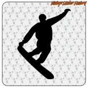 Die-cut vinyl snowboard sticker