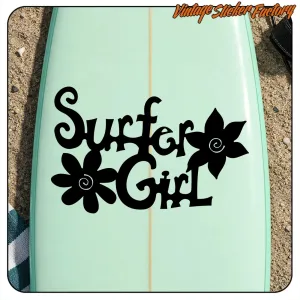 Pegatina Surfer Girl de vinilo troquelado