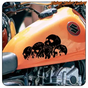 Skulls sticker for motorbikes and helmets