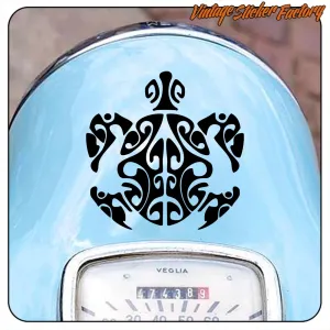 Tribal turtle sticker for motorbikes and surf