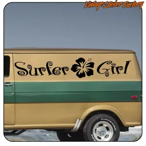 AUTOCOLLANT SURFEUR GIRL 5. ACHETEZ DES AUTOCOLLANTS EN VINYLE.