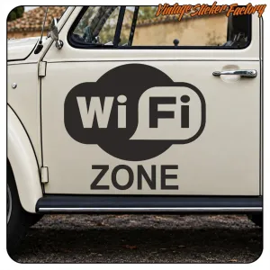 WI -FI ZONE STICKER. BUY VINYL STICKERS.
