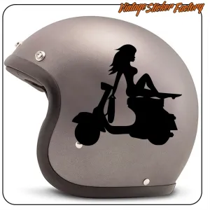 AUTOCOLLANT FILLE VESPA. ACHETEZ DES AUTOCOLLANTS EN VINYLE.