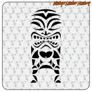 Autocollant TIKI en vinyle découpé