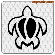 Pegatina tortuga tribal de vinilo troquelado