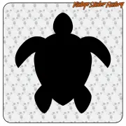 HIBISCUS TURTLE STICKER. BUY VINYL STICKERS.