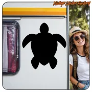 HIBISCUS TURTLE STICKER. BUY VINYL STICKERS.