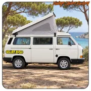 Pegatina SURF BUS de vinilo para camper