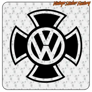 VW Maltese Cross Sticker | Vintage Sticker Factory