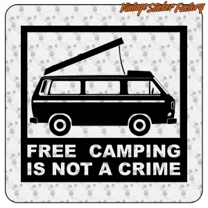 FREECAMPING T3 WESTFALIA AUFKLEBER. KAUFEN SIE VINYLAUFKLEBER.