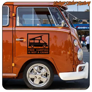 AUTOCOLLANT TRANSIT DE FREECAMPING. ACHETEZ DES AUTOCOLLANTS EN VINYLE.