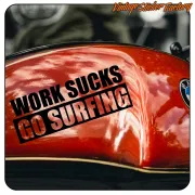 SUCKS GO SURFIN WORKS STICKER. BUY VINYL STICKERS.