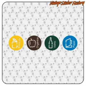 Pegatina RECICLAJE. Comprar pegatinas.