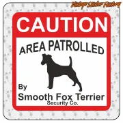 Pegatina CAUTION AREA PATROLLED para amantes de perros
