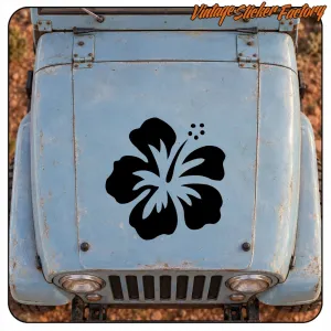 Hawaiian hibiscus flower sticker | Tropical vinyl