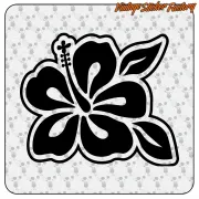 AUTOCOLLANT HAWAIIAN FLOWER HIBISCUS -7. ACHETEZ DES AUTOCOLLANTS EN VINYLE.
