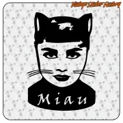 AUDREY GATA STICKER. BUY VINYL STICKERS.