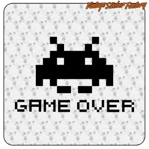 Pegatina SPACE INVADERS GAME OVER. Comprar pegatinas.
