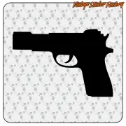 Pegatina PISTOLA. Comprar pegatinas.