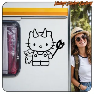KITTY DEMONIO STICKER. BUY VINYL STICKERS.