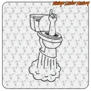 Pegatina WC PAWAH. Comprar pegatinas.