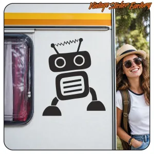 Pegatina robot para personalizar | Vintage Sticker Factory