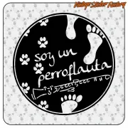 SOY UN PERROFLAUTA AUFKLEBER. KAUFEN SIE VINYLAUFKLEBER.