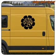LOVE BUS AUFKLEBER. KAUFEN SIE VINYLAUFKLEBER.