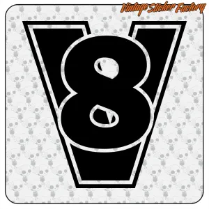 AUTOCOLLANT V8. ACHETEZ DES AUTOCOLLANTS EN VINYLE.