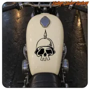 Skull with WWI Helmet Sticker | Custom Vinyl
