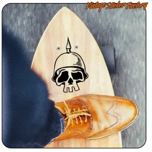 Pegatina calavera con casco WWI | Vinilo Custom